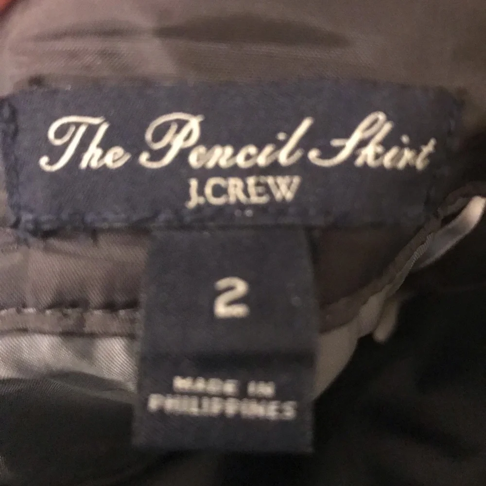 J. Crew gray pencil skirt size 2